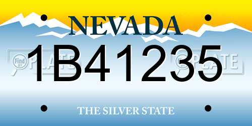 1B41235 Nevada License Plate