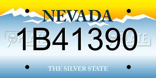 1B41390 Nevada License Plate