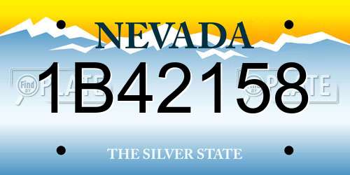 1B42158 Nevada License Plate