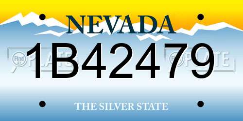 1B42479 Nevada License Plate