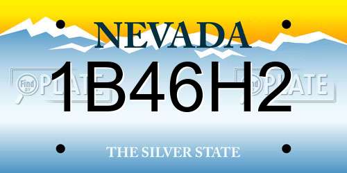 1B46H2 Nevada License Plate