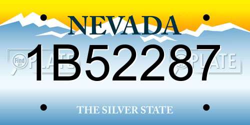 1B52287 Nevada License Plate