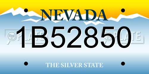 1B52850 Nevada License Plate