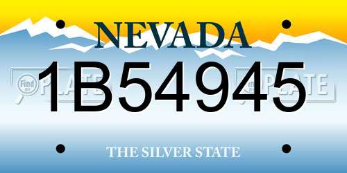 1B54945 Nevada License Plate