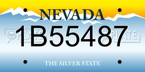 1B55487 Nevada License Plate