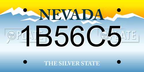 1B56C5 Nevada License Plate