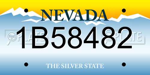 1B58482 Nevada License Plate