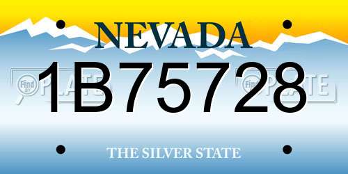 1B75728 Nevada License Plate