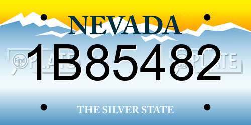 1B85482 Nevada License Plate