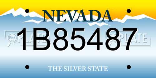 1B85487 Nevada License Plate