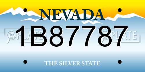 1B87787 Nevada License Plate