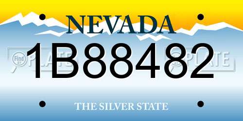 1B88482 Nevada License Plate