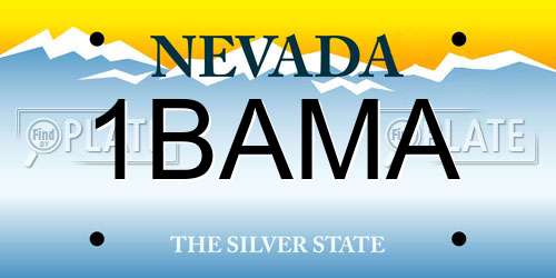 1BAMA Nevada License Plate
