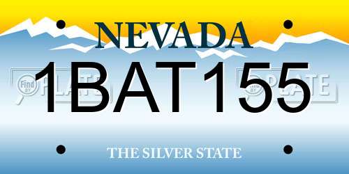 1BAT155 Nevada License Plate