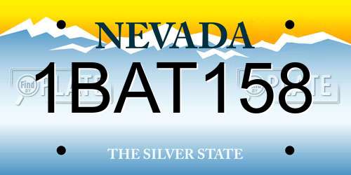 1BAT158 Nevada License Plate