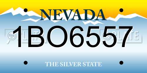 1BO6557 Nevada License Plate