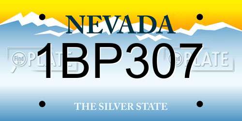 1BP307 Nevada License Plate