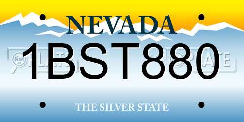 1BST880 Nevada License Plate
