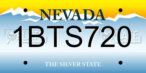 1BTS720 Nevada License Plate