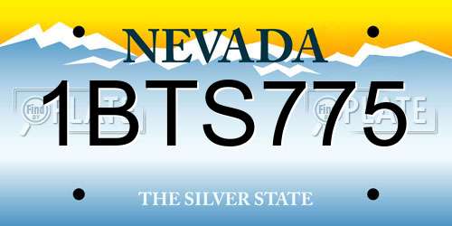1BTS775 Nevada License Plate
