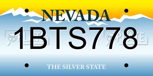 1BTS778 Nevada License Plate