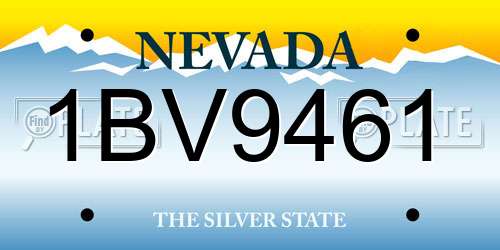 1BV9461 Nevada License Plate