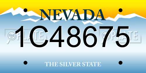 1C48675 Nevada License Plate