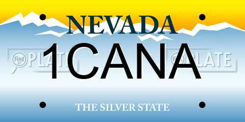 1CANA Nevada License Plate