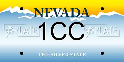 1CC Nevada License Plate