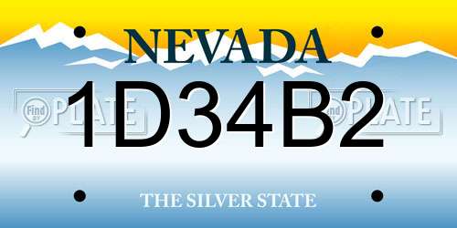 1D34B2 Nevada License Plate