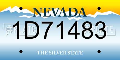 1D71483 Nevada License Plate