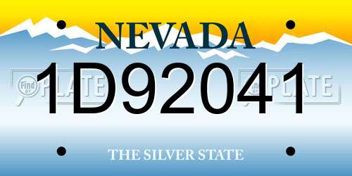 1D92041 Nevada License Plate