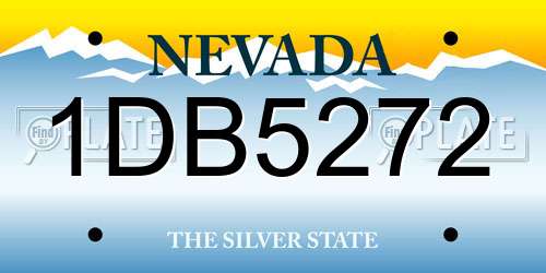1DB5272 Nevada License Plate