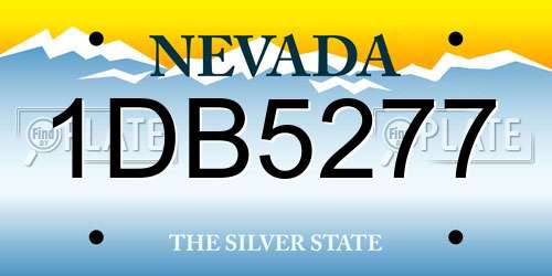 1DB5277 Nevada License Plate