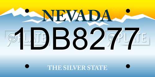 1DB8277 Nevada License Plate