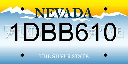 1DBB610 Nevada License Plate