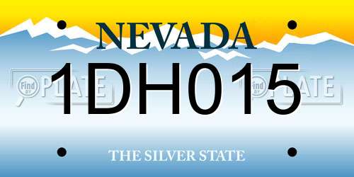 1DH015 Nevada License Plate