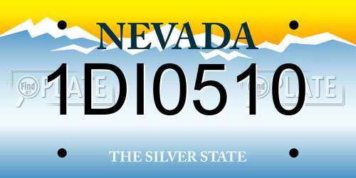 1DI0510 Nevada License Plate