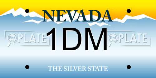 1DM Nevada License Plate
