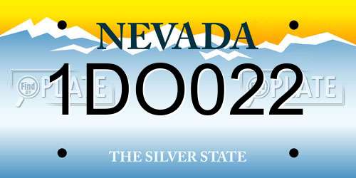 1DO022 Nevada License Plate