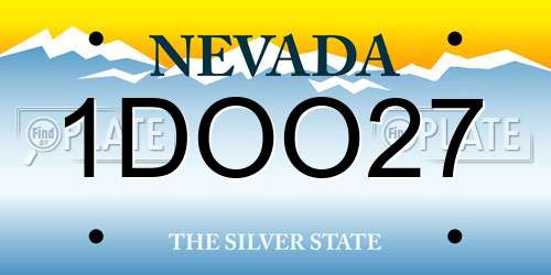 1DOO27 Nevada License Plate