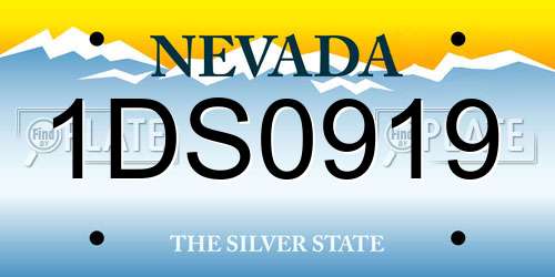 1DS0919 Nevada License Plate