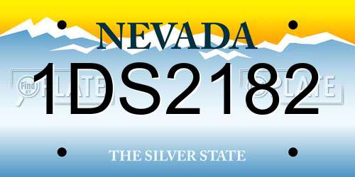 1DS2182 Nevada License Plate