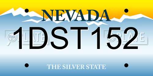1DST152 Nevada License Plate