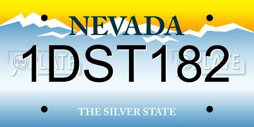 1DST182 Nevada License Plate