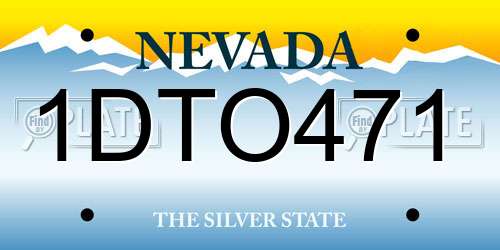 1DTO471 Nevada License Plate