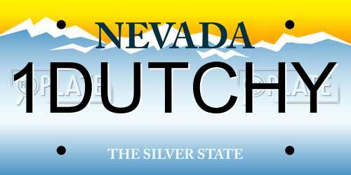 1DUTCHY Nevada License Plate