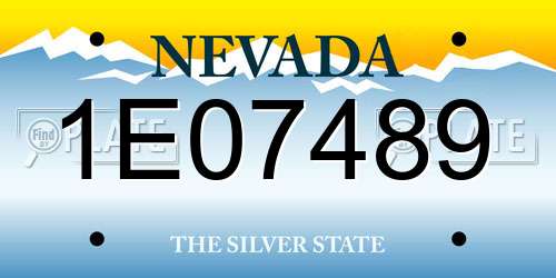 1E07489 Nevada License Plate