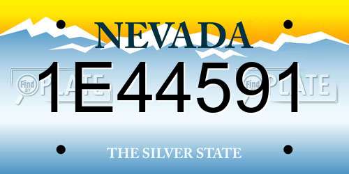 1E44591 Nevada License Plate