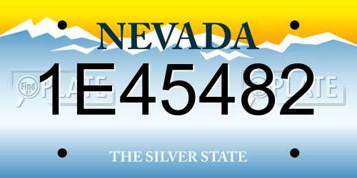 1E45482 Nevada License Plate